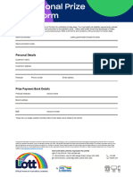 NSWL - The Lott - Promo Prize Claim Form NSW - October 2023