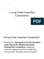 4.3. Pricing Under Imperfect Competition