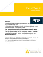 VerbalReasoningTest9 Solutions