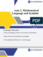 Week2 - L2 - Mathematical Language & Symbols