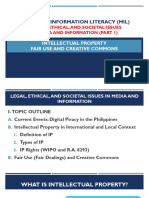 Legal, Ethical, and Societal Issues in Media and Information (Part 1) - Intellectual Property, Fair Use, and Creative Commons