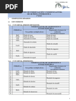 4º ESO Ejercicios de Formulación y Nomenclatura