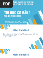 Tin Học Cơ Bản 1: Ths. Đỗ Phước Sang