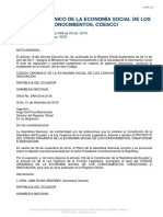 Código Orgánico de La Economía Social de Los Conocimientos Coescci Ecuador