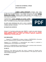 Contrato Compra e Venda de Automovel A Prazo