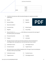 Quiz - Resume Writing (Final Demo)