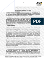 Objeción de Desestimación de Denuncia