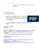 Funciones de Probabilidad en R. D