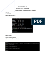 ADO - Lecture IV - Working With MongoDB