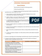 Research Methods Worksheet