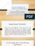 C Random Variables Probability Distribution