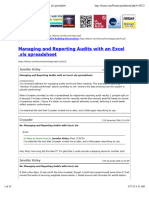 Managing and Reporting Audits With An Excel .Xls Spreadsheet