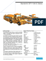 Sandvik DT1130-C Data: Application Main Specifications