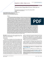 Impact of Api Active Pharmaceutical Ingredient Source Selection On Generic Drug Products 2167 7689 1000136