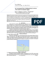 Radiological Impact Assessment Due To Radioactivity Levels in Port Said Government, Egypt