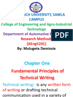 CH 1 Fundamental Principles of Technical Writing