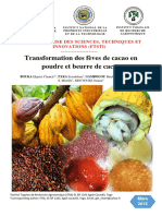 Transformation Des Fèves de Cacao en Poudre Et Beurre de Cacao Au Togo Poudre Et Beurre Cacao DEC 2020 - OK