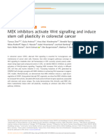 MEK Inhibitors Activate WNT Signalling and Induce Stem Cell Plasticity in Colorectal Cancer