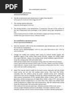 De-Crystallization Process