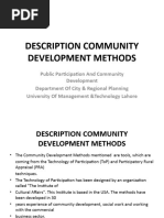 Lecture-06 DESCRIPTION COMMUNITY DEVELOPMENT METHODS