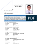 CV of Sourav Biswas