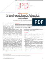 The Biotransfer Approach: The Use of An Alveolar Cast Die For The Fabrication of The Emergence Profile On Implant-Supported Interim Restorations