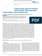 Identification of High Energy Gamma Particles From The Cherenkov Gamma Telescope Data Using A Deep Learning Approach