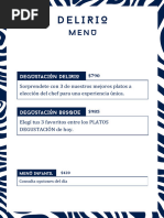 Menu Delirio