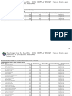 S.R.E de Cachoeiro de Itapemirim - Classificação Dos Candidatos Negros