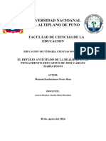 Una Mirada A La Educacion de Jose Cralos Mariategui