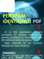 Personal Identification Techniques