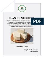 Plan de Negocios Queso Andino Bella Tomasina