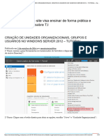 CRIAÇÃO DE UNIDADES ORGANIZACIONAIS, GRUPOS E USUÁRIOS NO WINDOWS SERVER 2012 - TUTORIAL - Senai Tutoriais