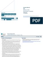 Pearson Edexcel GCE Final Examination Timetable Summer 2024