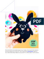 Little Easy Black Bunny Amigurumi PDF Pattern