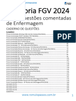 Mentoria FGV - 1.296 Questões de Enfermagem (Caderno de Questões)