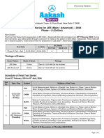 Final Test Series - JEE (Main & Adv) 2024 - Phase-II