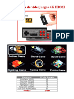 CONSOLA de Videojuegos 4K HDMI - LISTADO