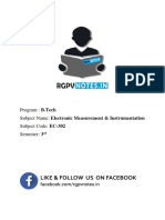 Unit 2 - Electronic Measurement & Instrumentation - WWW - Rgpvnotes.in