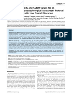 Clinical Applicability and Cutoff Values For An