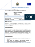 Módulo 1.2 Gestión y Mantenimiento de Servicios Hoteleros