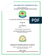 Determination of Caffeine in Tea: Central Board of Secondary Education