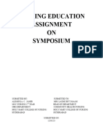 Assignment On Symposium