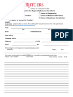 Masters Degree Candidacy Form 2022