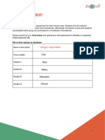 Artistic Synergy Self Assessment Form Pari