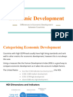 Differences in Economic Development Between Countries