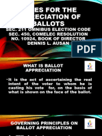 Rules For The Appreciation of Ballots