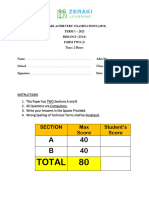 Biology Form 2 - Question Paper