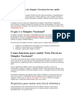 Como Empresas Do Simples Nacional Devem Emitir Nota Fiscal