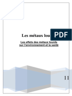 Les Effets Des Méteaux Lourds Sur L'environnement Et La Santé